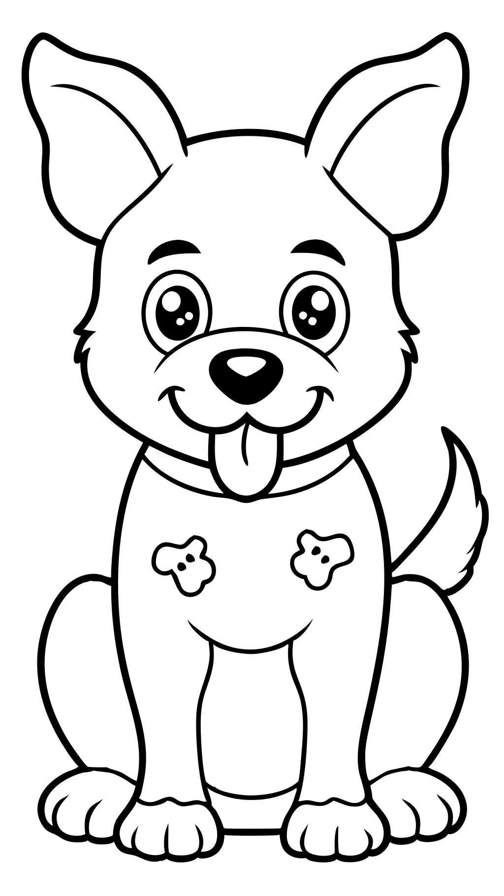 coloriages de chiens mignons